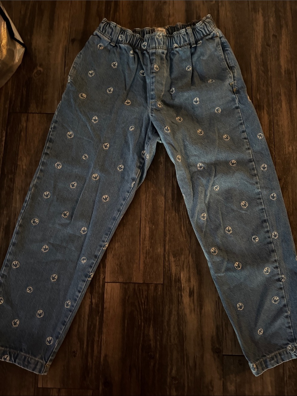Urban Outfitters Blue Relaxed Jeans with White Circular Print